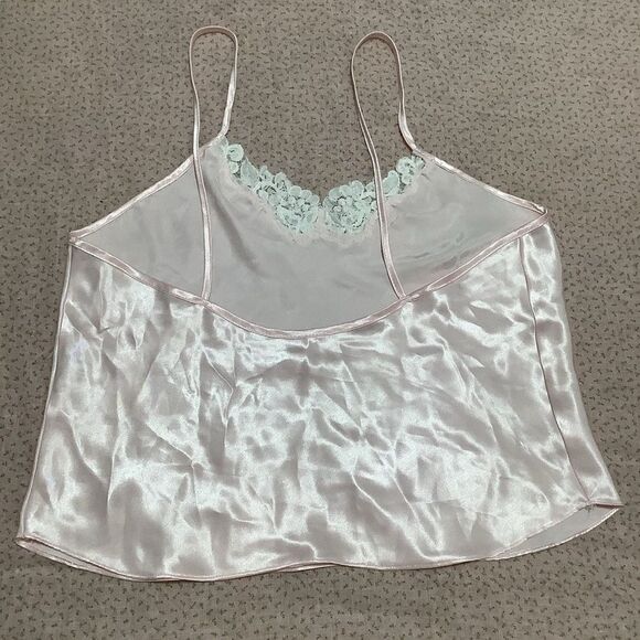 Vintage Princesscore Coquette Romantic Pink Lace Cami and Robe Sleep Set Medium - Picture 9 of 12